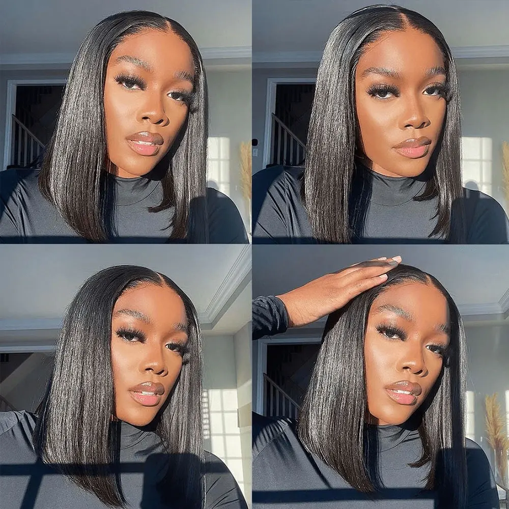 13x4 الدانتيل الجبهة مستقيم بوب باروكة شعر 13X4 HD الدانتيل سوبر خط الشعر الطبيعي 16-42 بوصة حريري شعر طبيعي مفرود قبل التبييض