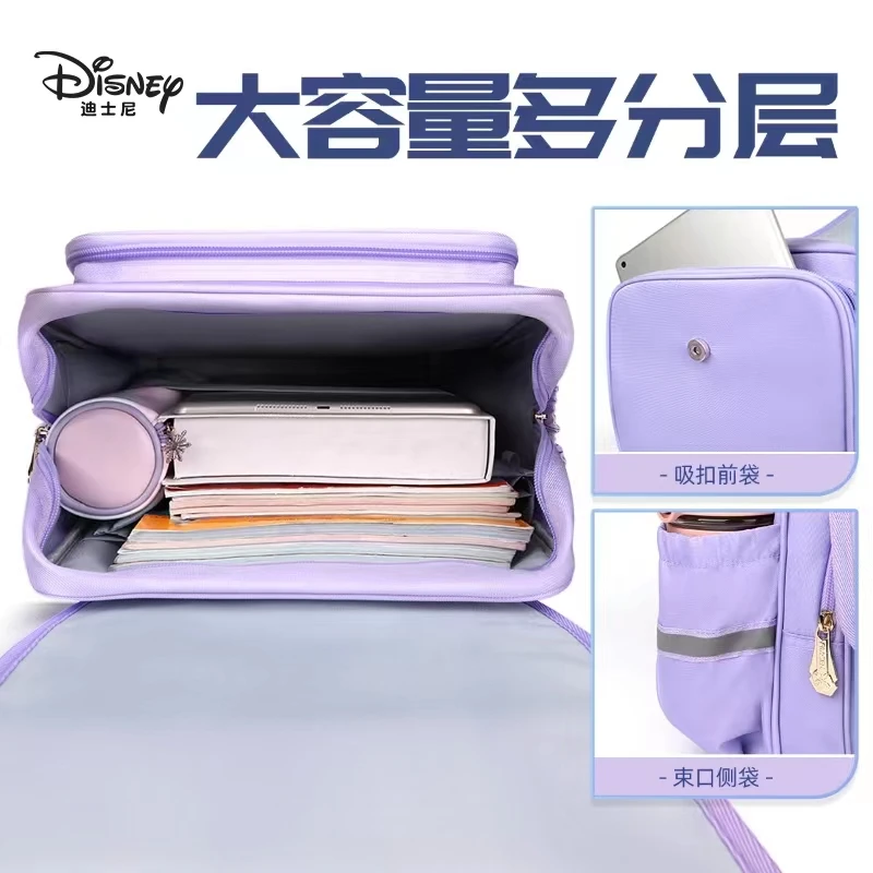 2022 Disney New Frozen School Bag For Girls Primary Middle Student Shoulder Orthopedic Backpack Elsa Anna Large Capacity Mochila