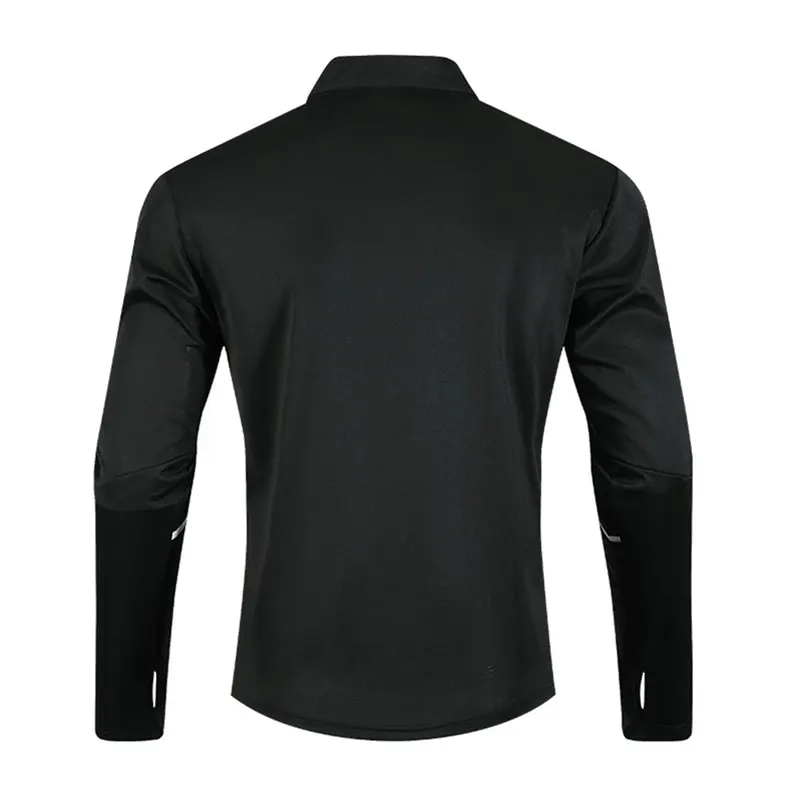 Running Jackets Men Reflective Long Sleeve T-Shirts Sportswear Jogging Outdoor Sport Coat Gym Fitness Autumn Breathable Top Coat