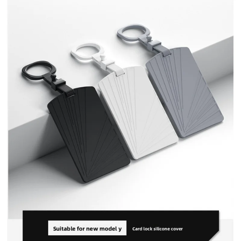 Silicone Key Card Sleeve Fit 2025 Facelift Model Y Hidden Card Protector Auto Interior Accessories