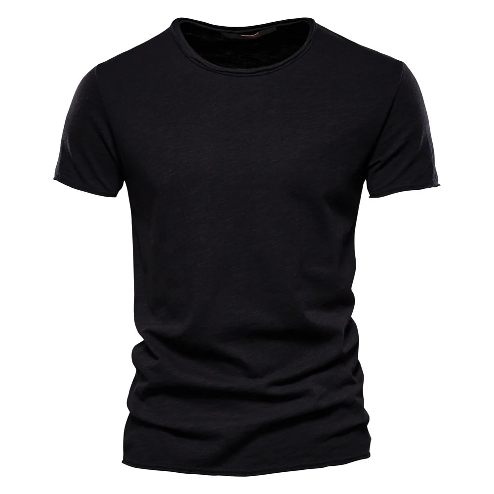 Mens Summer T-Shirt New Solid Color V-Neck Short Sleeve Euro American Style Casual Basic Tee Foreign Trade Clothing