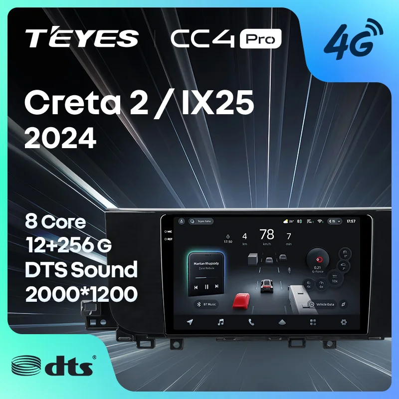 

TEYES CC4 PRO For Hyundai Creta 2 IX25 2024 CarPlay Radio Multimedia Stereo Car play Android Auto 2DIN Autoradio
