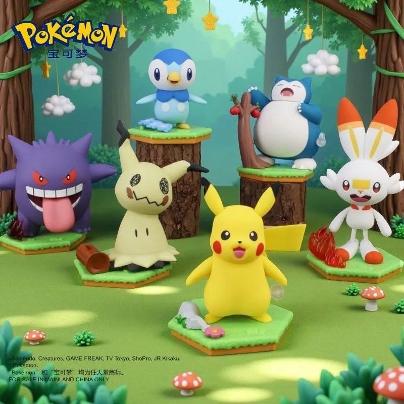 

Pokemon Pikachu Gengar Wind-up Toy Snorlax Anime Action Figure Cute Desktop Q Figural Merchandise Decoration Model Birthday Gift