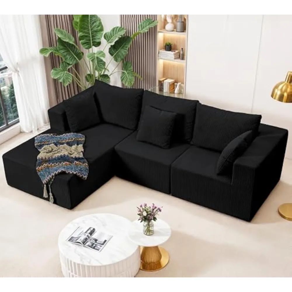 

Cloud Modular Sofa with L-shaped Recliner, Deep Seat, Upholstered Modular Sofa