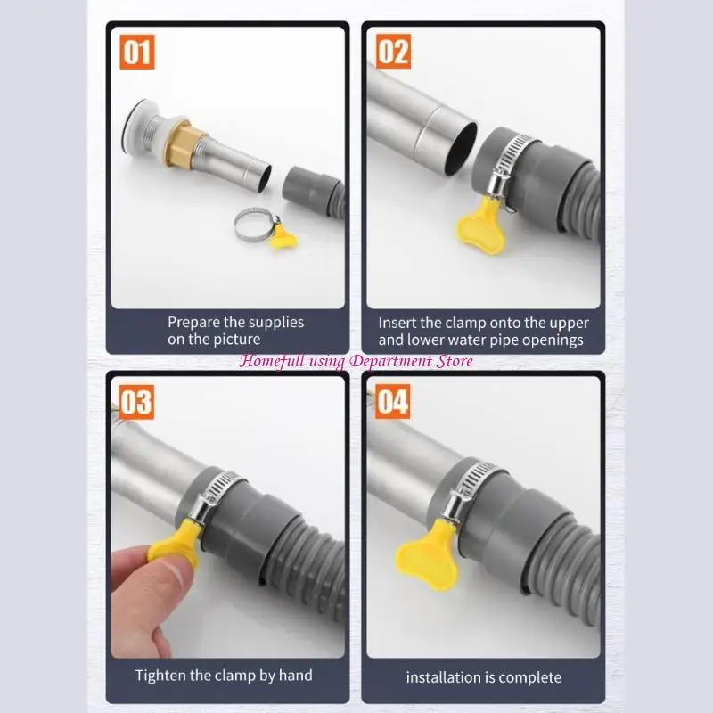 Multifunction Sink Drain Extension Hose Soft Drain Tube 2 Size for Easy Installation