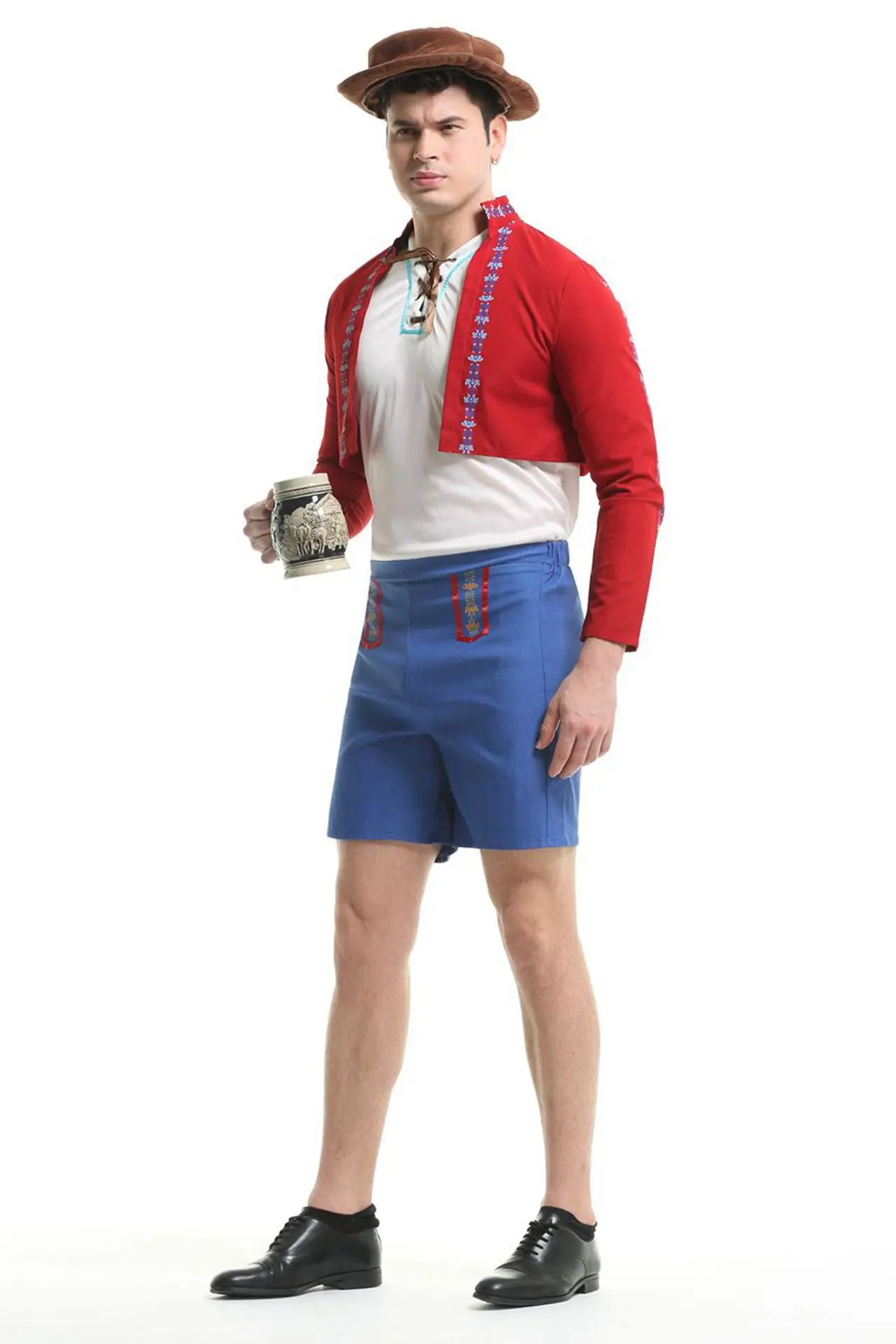 ชุดเทศกาลอ็อกโทเบอร์เฟสต์แบบบาวาเรียนใหม่สำหรับผู้ชาย ชุดเบียร์สำหรับครอบครัว ชุดเข้าชุดกันสำหรับพ่อแม่ลูก และชุดคู่รัก