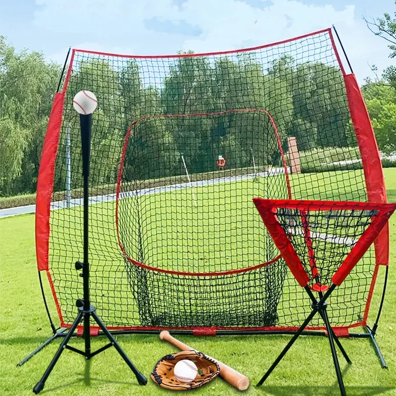 2026 7'x7' Portable Softball Collection Practice Batting Net Baseball Training Net with Strike Zone