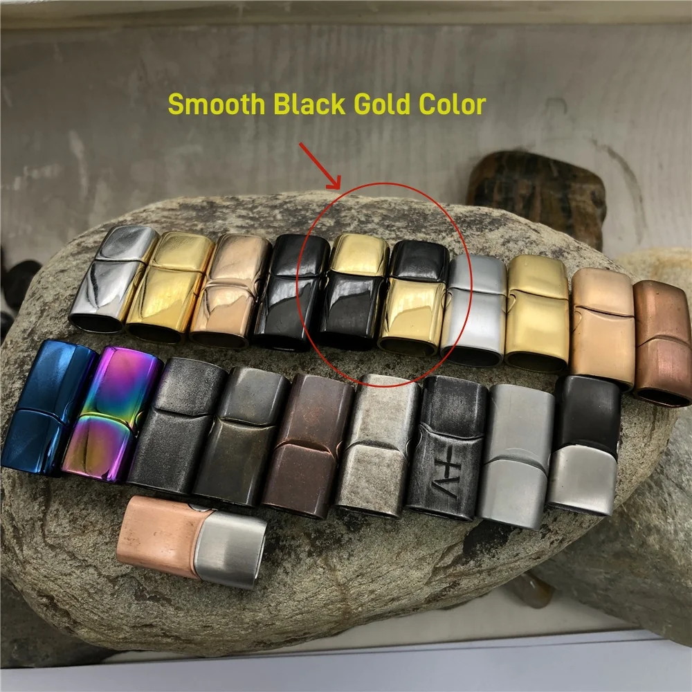 NONE 10Pcs/Lot Edelstahl magnetische Verschlüsse für DIY Leder Armbänder Seil Charms Connector Schnalle Schmuck machen Zubehör 9