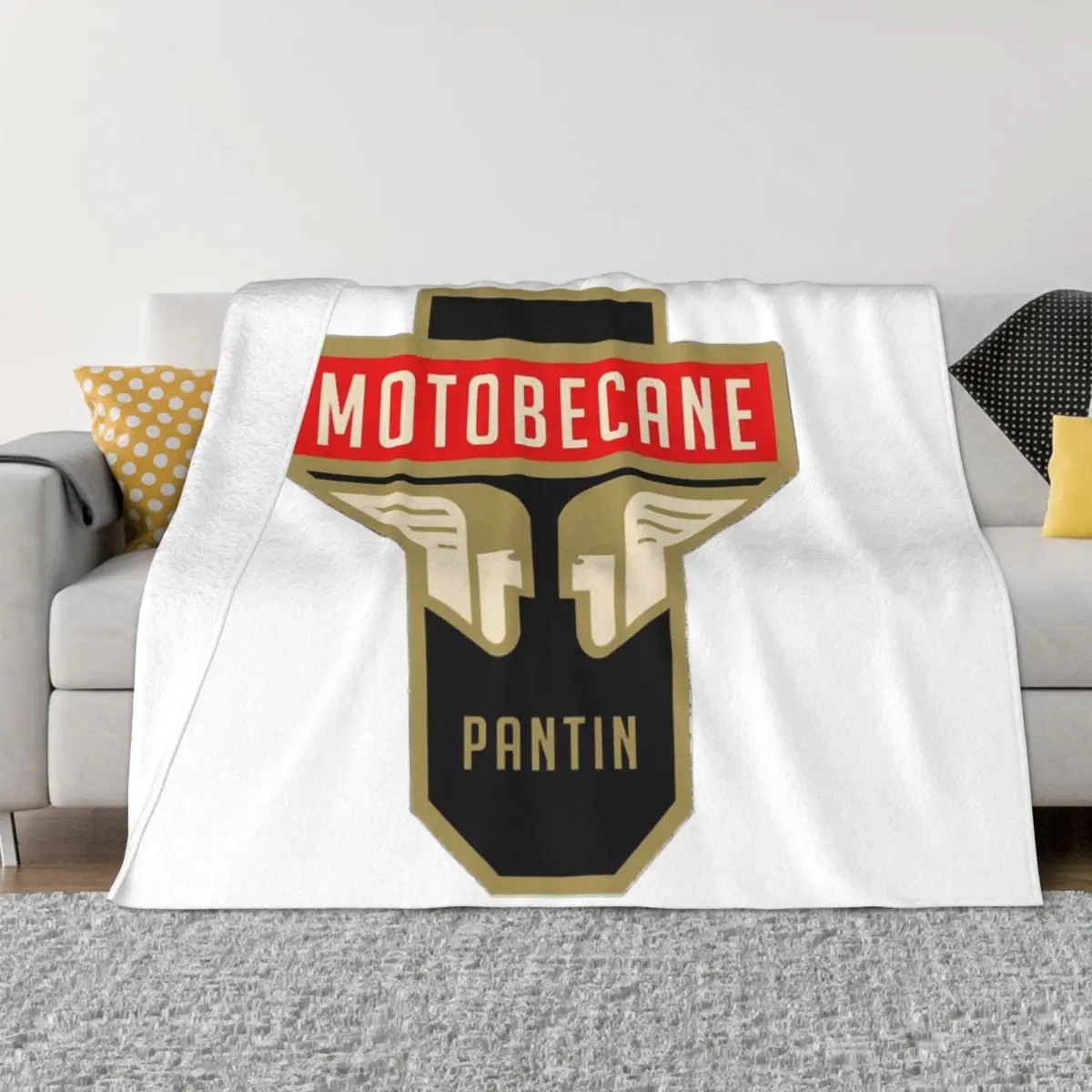 

Motobecane Headstock Blanket Soft Warm Flannel Throw Blanket Bedspread for Bed Living room Picnic Travel Home Couch