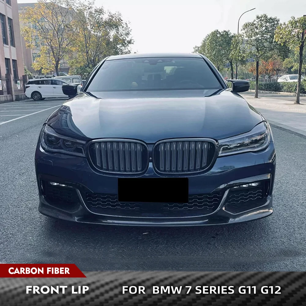 Carbon Fiber Car Front Bumper Lip Spoiler For BMW 7 Series G11 G12 M Sport 2016-2018 Car Body Kits Guards Carbon Fiber/FRP