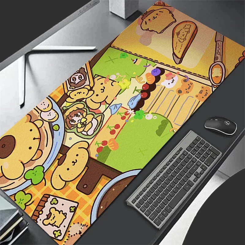 لوحة ماوس جلدية أكبر سانريو بومبوبورين حصيرة مكتبية سرعة الكمبيوتر منصات لوحة المفاتيح حصيرة مكتبية ملحقات الألعاب لوحة ماوس منزلية #5