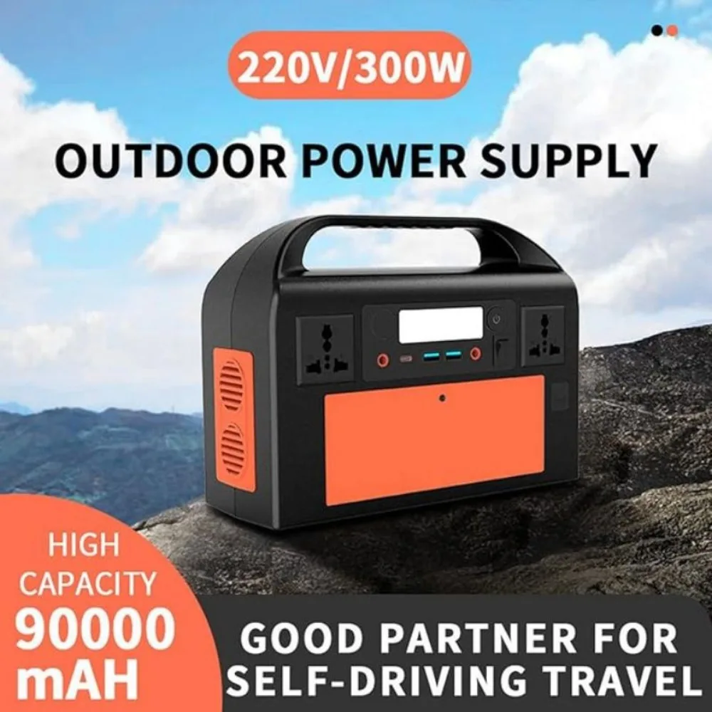 Central eléctrica portátil de 300W, generador solar de 310Wh 900000 Banco móvil de emergencia al aire libre de mAh 220V LiFePO4 para acampar en casa