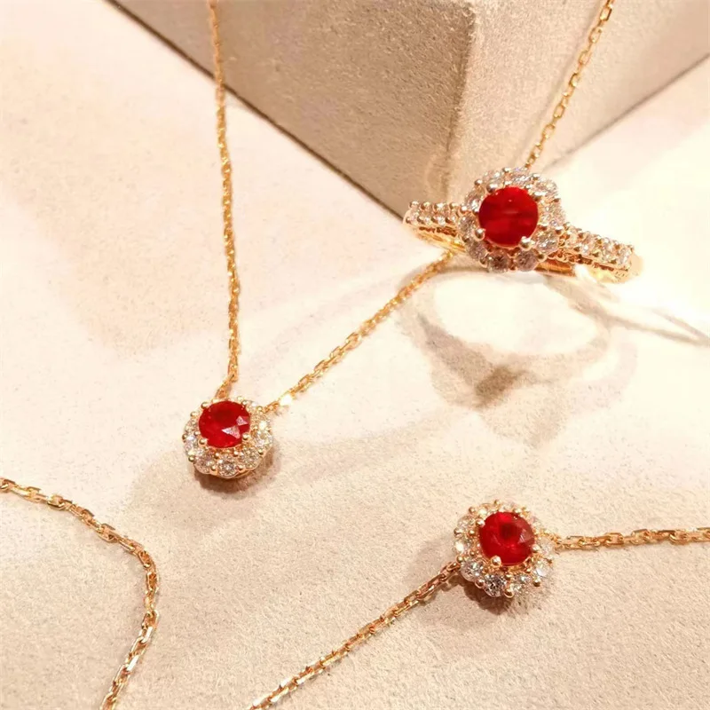 925 sterling silver simple, light luxury, high-end necklace, women's niche design ring, hundred matching earrings jewelry set