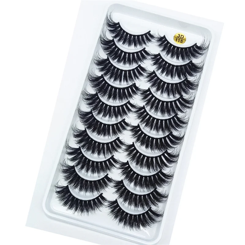 60% 컬러풀 위시 롱 래스팅 효과, 내추럴 룩 블랙 스토킹 스테이지 인조 속눈썹, 비용 효율성, 10 쌍 할인