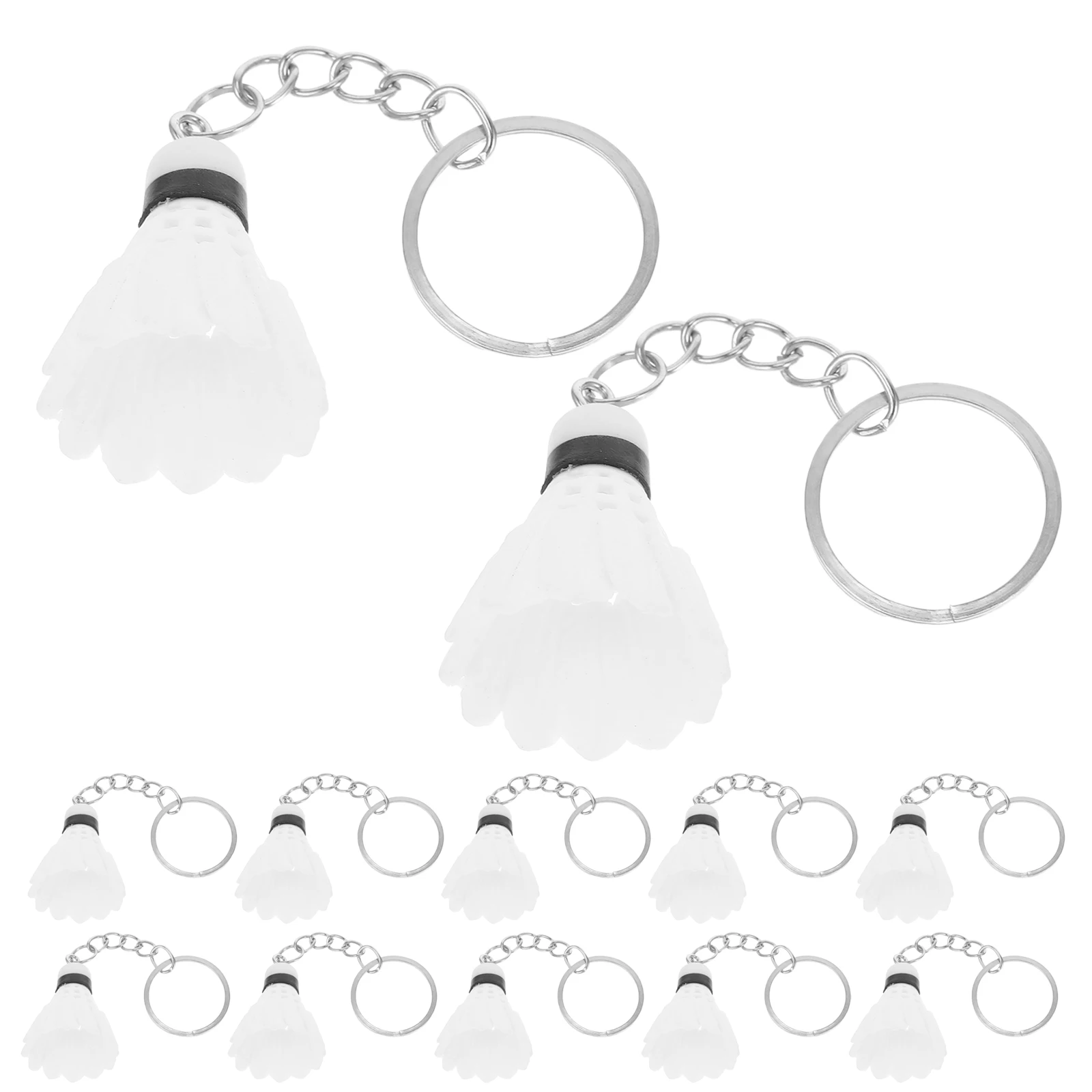 

12Pcs Simulation Sports Keychain Mini Badminton Pendant Realistic Shuttlecock Design for Keys Bags Handbags Sporty Accessory