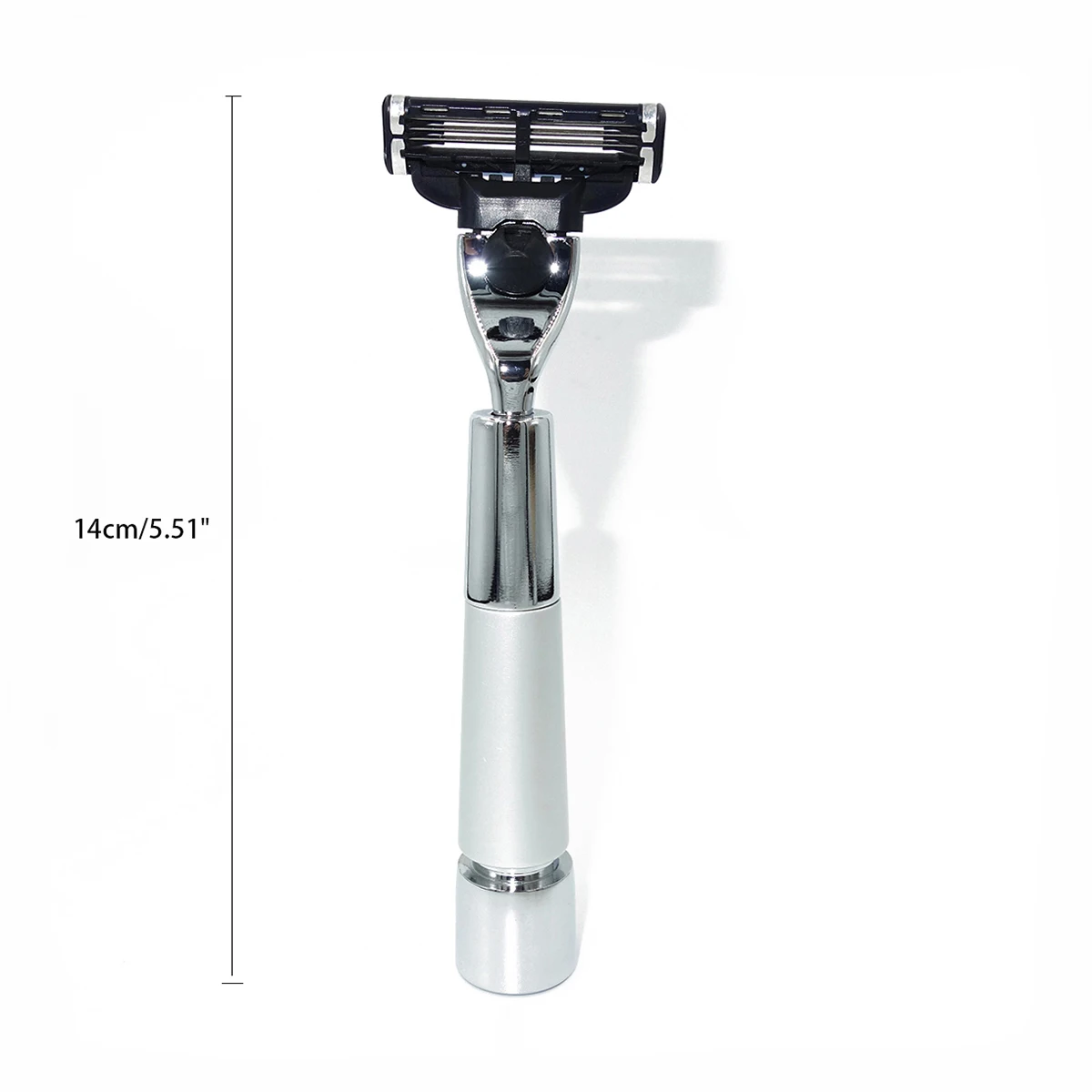 iRAZOR Classic Men\'s Beard Shaving Razor Hair Removal Shaver Heavy Weight Handle 3-Layer Mach 3 Blade Grooming Tool