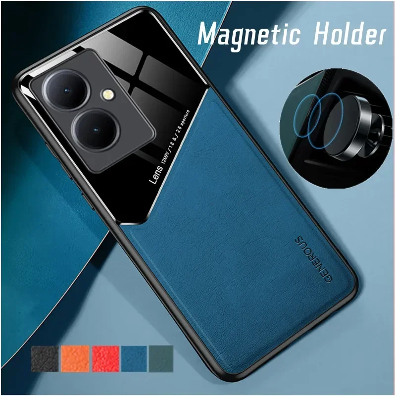 Shockproof Case for VIVO V29 Lite 5G V29e V27 Pro V27e V25 Protective Cover With Car Magnetic Holder Coque Fundas