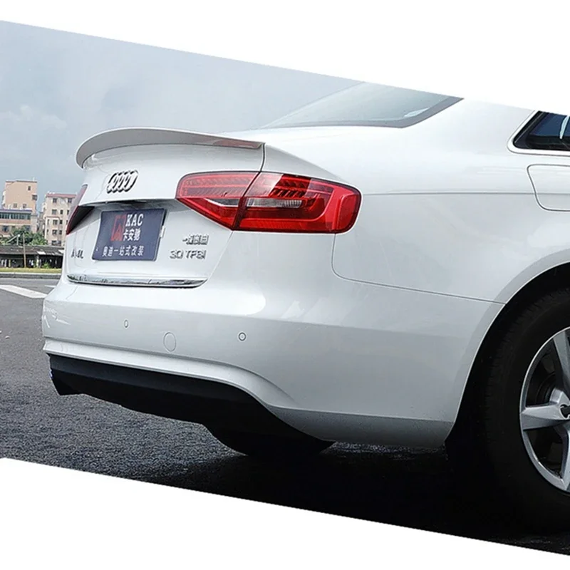 ABS Plastic  Tail Wing Primer Color Rear  1Pcs For Audi A4 B8 B9 Spoiler 2009 2010 2011 2012 2013 2014 2015 2016