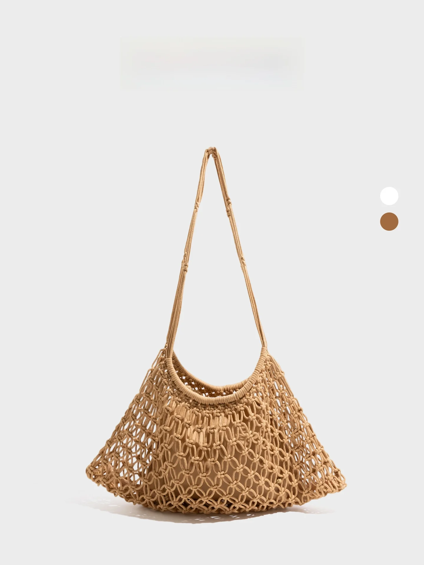

Orange Girl Hollow out Woven Tote Bag Single Shoulder Bag Large Capacity Beach Vacation Bag Mesh Bag Ladies Fashion Summer 2026