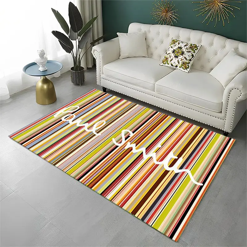 Fashion P-Paul S-Smit Rainbow Non-Slip Area Rug for Living Room,Bedroom,Playroom,Soft Carpet Floor Mat Home Decor Rug Kids Room