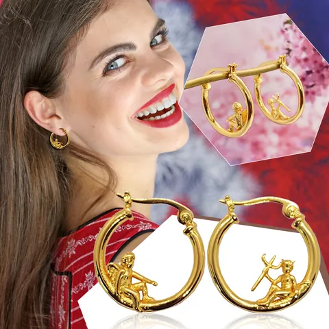 Серьги-гвоздики сердечком из алюминиевого сплава