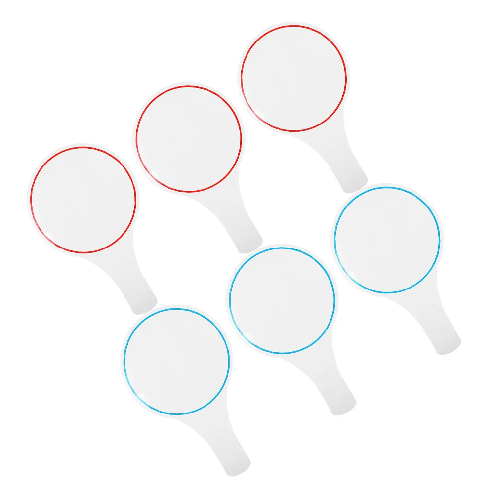6 Pcs Score Board Blank Whiteboard Dry Erase Marker Paddles Small Boards Voting