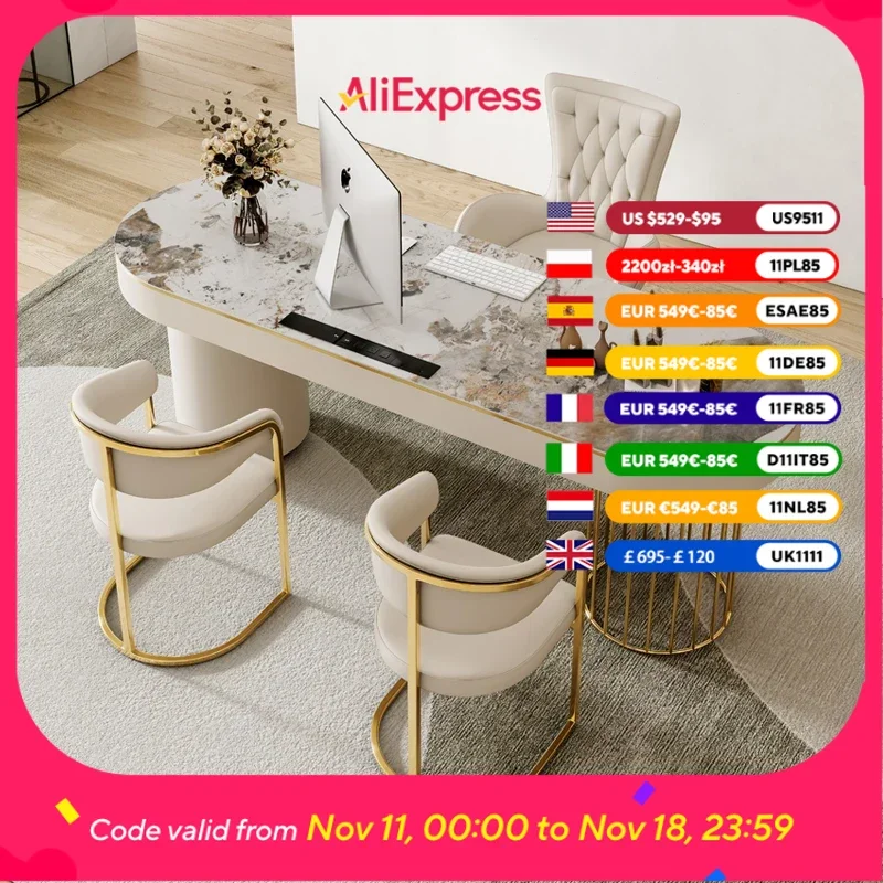 

Manager Executive Office Desk Designer Asthetic Conference Workbench Office Desk Standing Organizer Mesa Escritorio Furniture