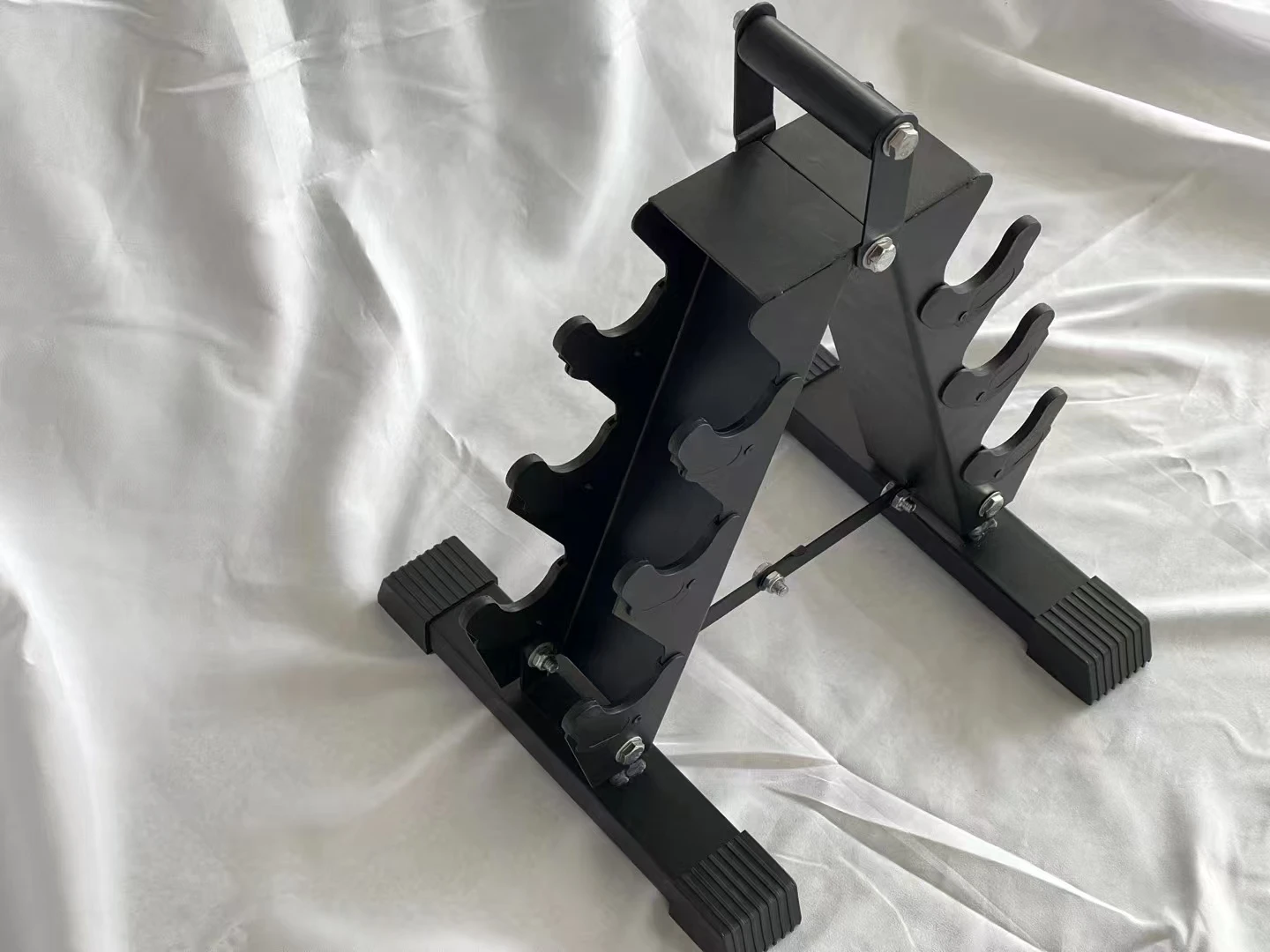 

Commercial Adjustable Cast Iron Dumbbell Rack Custom Logo Dumbbell Storage