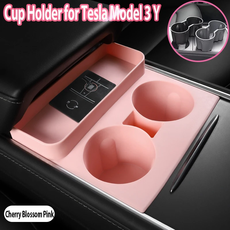 

Эксклюзивный держатель для чашки Tesla Model 3/Y Highland, ящик для хранения на центральной консоли, органайзер на подлокотнике и нескользящий встроенный держатель для телефона Int
