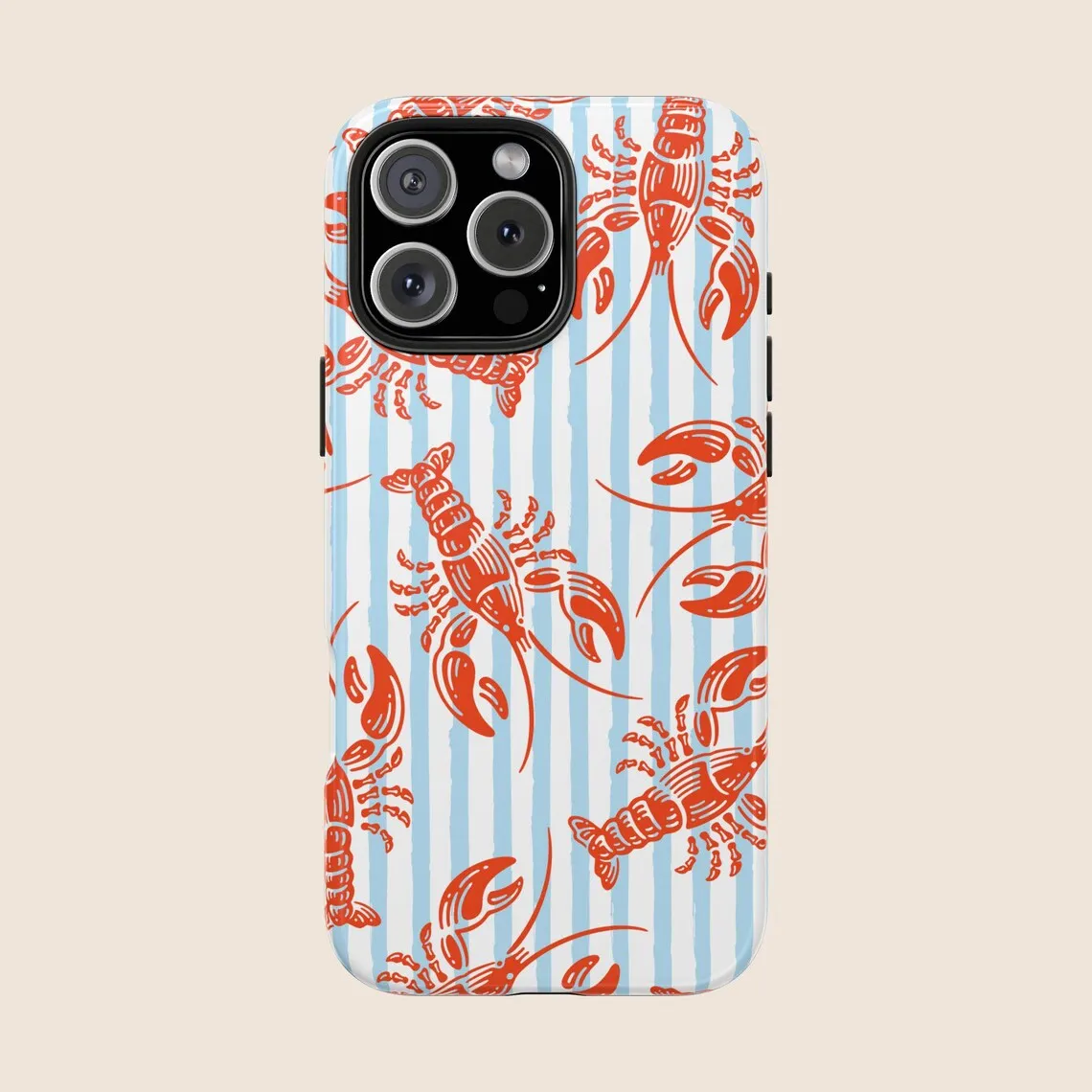 

Lobster print luxury designPhone Case for iPhone 17 16 15 14 13 12 11 7 8 Air Pro Max Plus Luxury Double-layer Back Cover