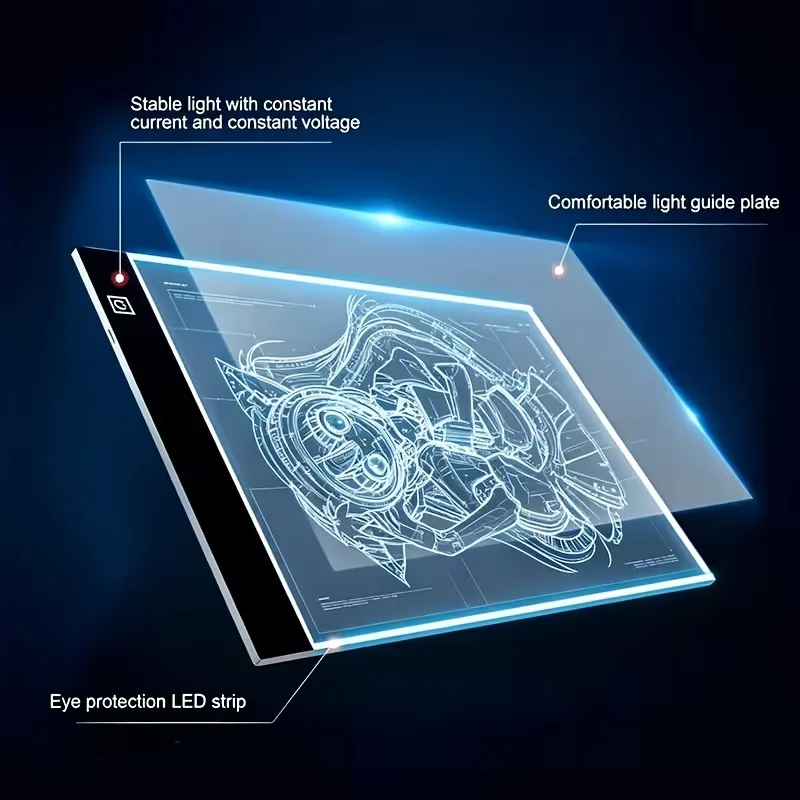 Tablero dibujo LED A4 regulable – Pizarra luminosa infantil - imagen 4
