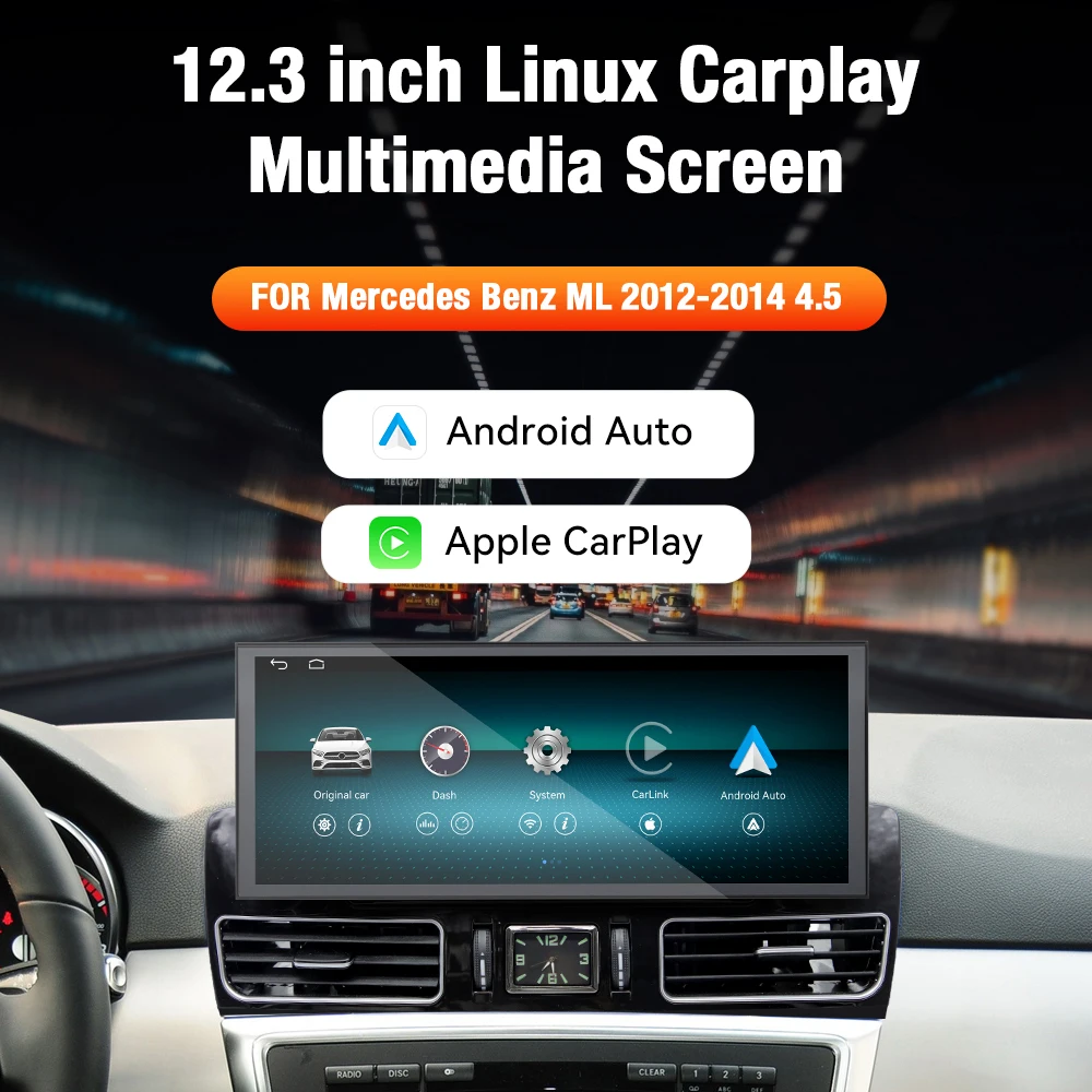 ZWNAV 12.3 Inch Car Radio FOR Mercedes Benz GLE 2015-20195.0 GPS Navigation With Touch Screen Wireless Carplay FM AM DSP