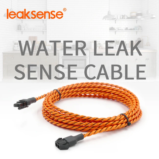 Water leak detect controller with 3 meters water sensing cable and leader wire