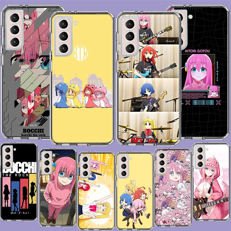 Bocchi The Rock Phone Case For Samsung Galaxy S25 Edge S24 S23 FE S21 S20 S10 Plus S22 S26 Ultra Cover Clear Cases TPU Capa Shel