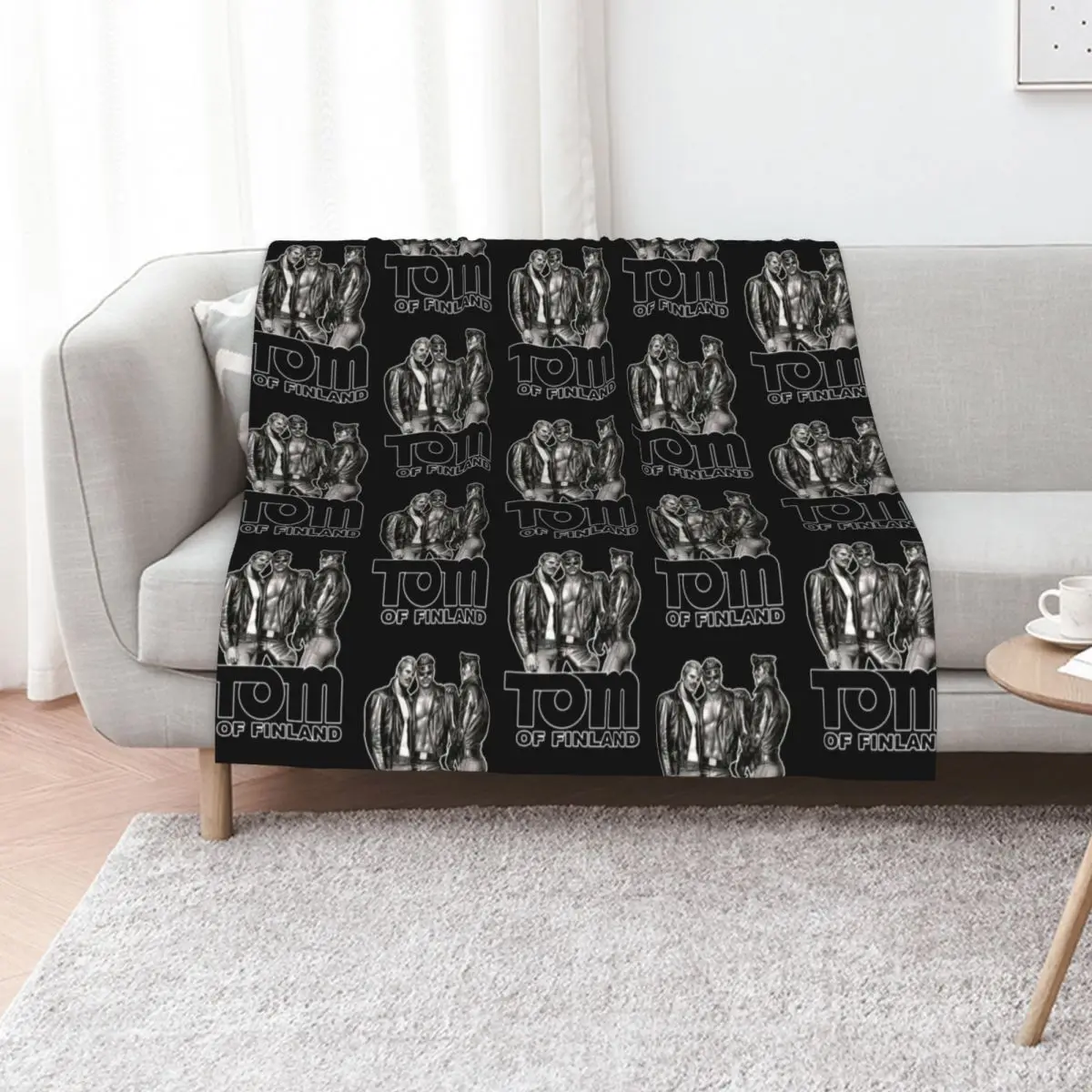 TOM OF FINLAND - KINK (BLACK) Throw Blanket Soft Beds Blankets For Sofas Multi-Purpose Quilt Decorative Sofa Furrys Blankets