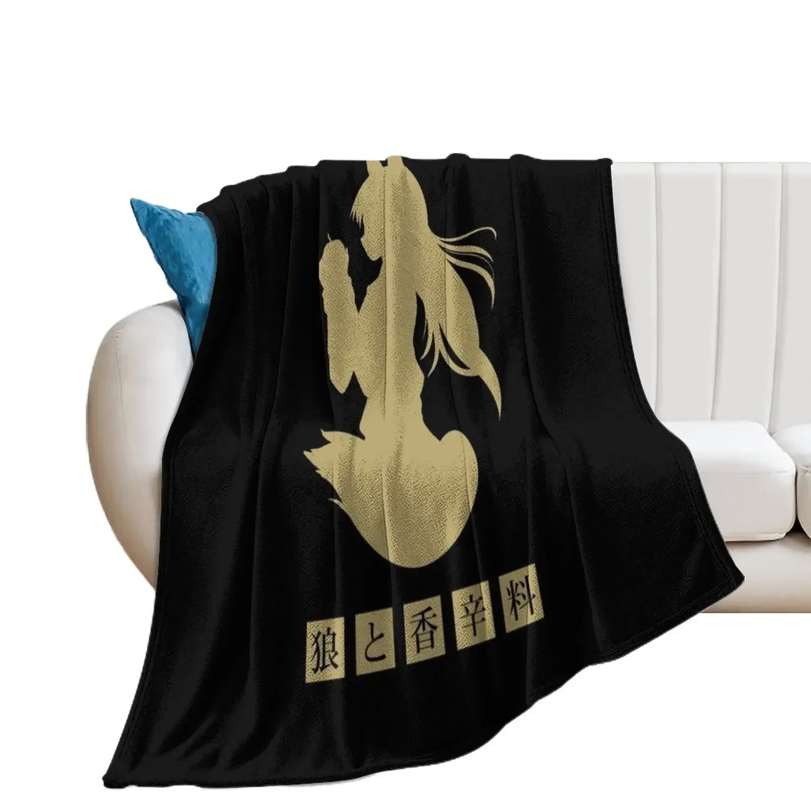 

Wise Wolf (Golden) Throw Blanket Furrys Sofa Throw Blankets