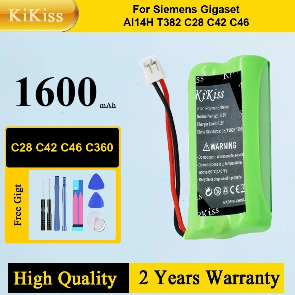 

Аккумулятор для SIEMENS Gigaset AL14H T382 C28 C42 C46 C360 C365 A140 C36H V30145-K1310-X383 V30145-K1310-X359 55AAAHR28MX