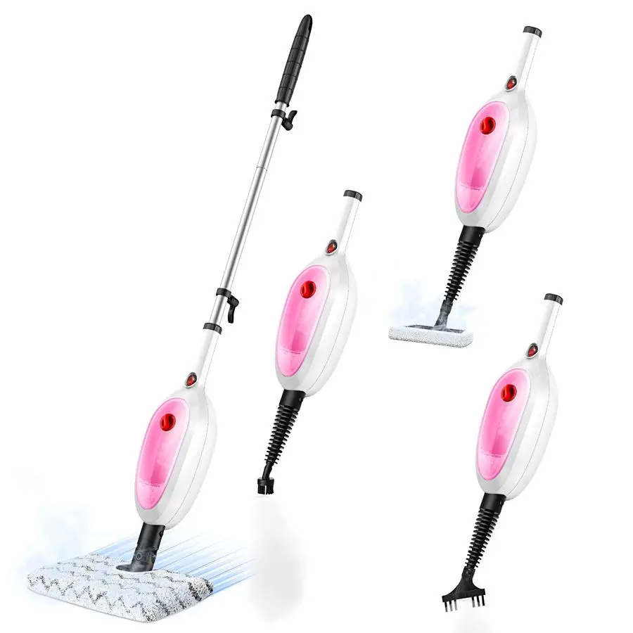 Mop, Detachable Handheld Steam Cleaner with 10in1 Multipurpose Accessories, Twosided Mop, Double Cleaning Area, Multi Surfaces S