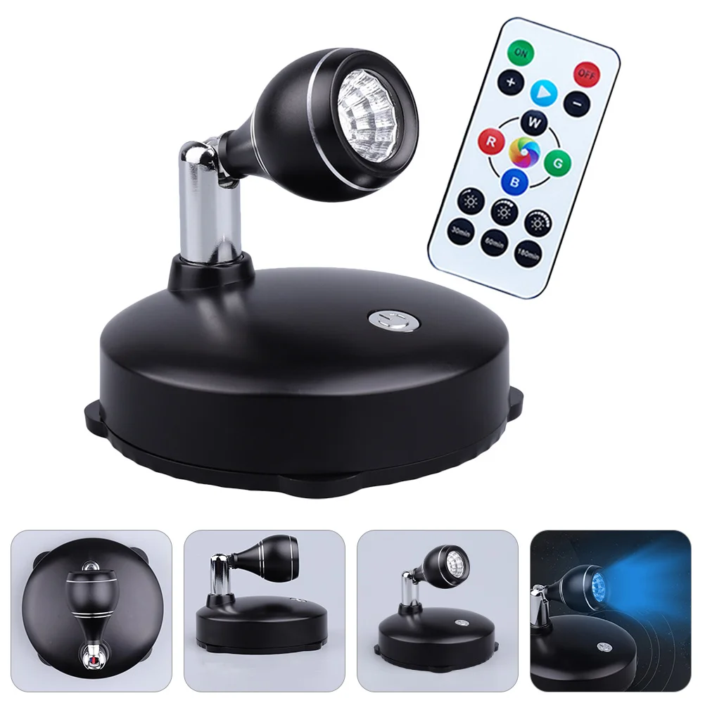 

1Set LED Projection Lamp USB Charging Remote Control Spotlight for Wine Cabinet Gallery Display Cabinet Jewelry Atmosphere Light