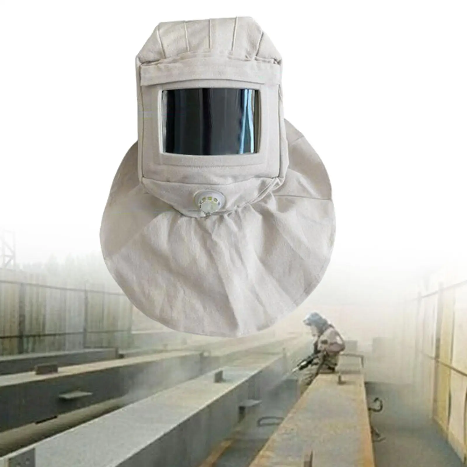 Sandblasting Hood Cap Dustproof Professional Breathable Canvas Protective Gear Simple Using Accessories Neck Protector Shawl Cap