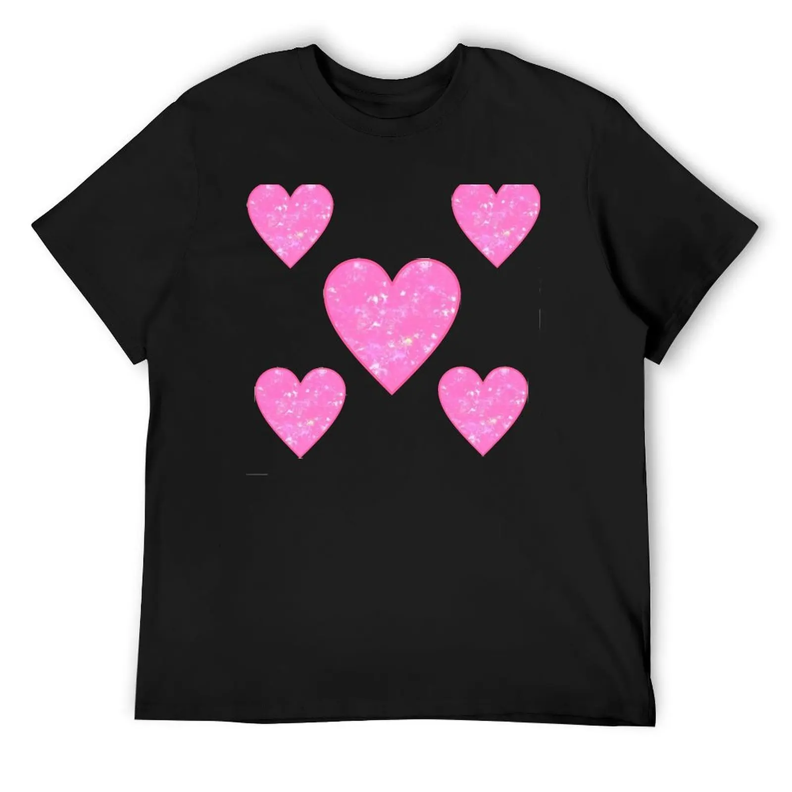 Pinky Hearts T-Shirt oversizeds cute clothes black t-shirts for men