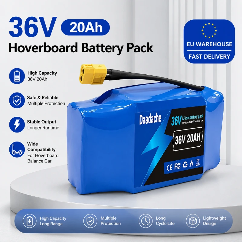 Wiederaufladbarer 36V Lithium-Ionen-Akku 10S2P 10Ah 20Ah mit Schutzplatine für Elektroroller, Smart Zweirad-Scooter, EU-Lokaler Schnellversand