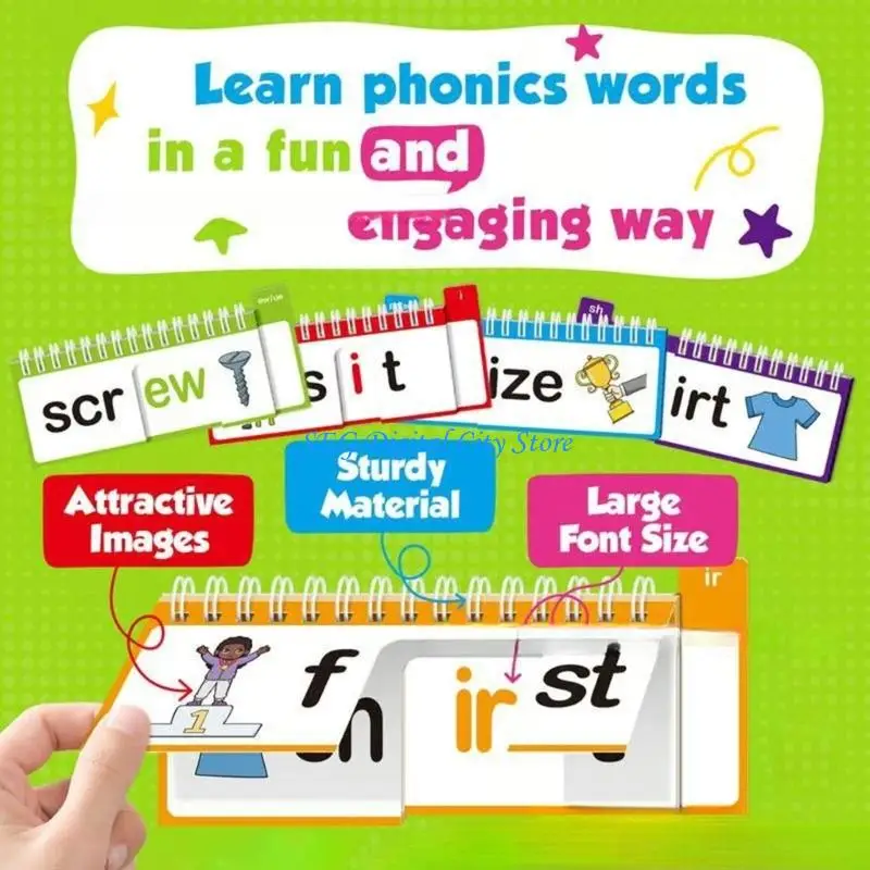 

U75B Phonics Book with Word Families & Colorful Design To Enhances Reading Skill