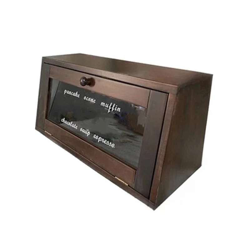 Japanese pure solid wood kitchen storage cabinet, seasoning cabinet, mini side cabinet, dining table finishing  , glass