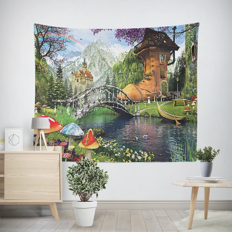 Home decoration Colorful Animal Scenery room decor wall tapestry aesthetic bedroom aesthetic wall art large fabric wall tapestry