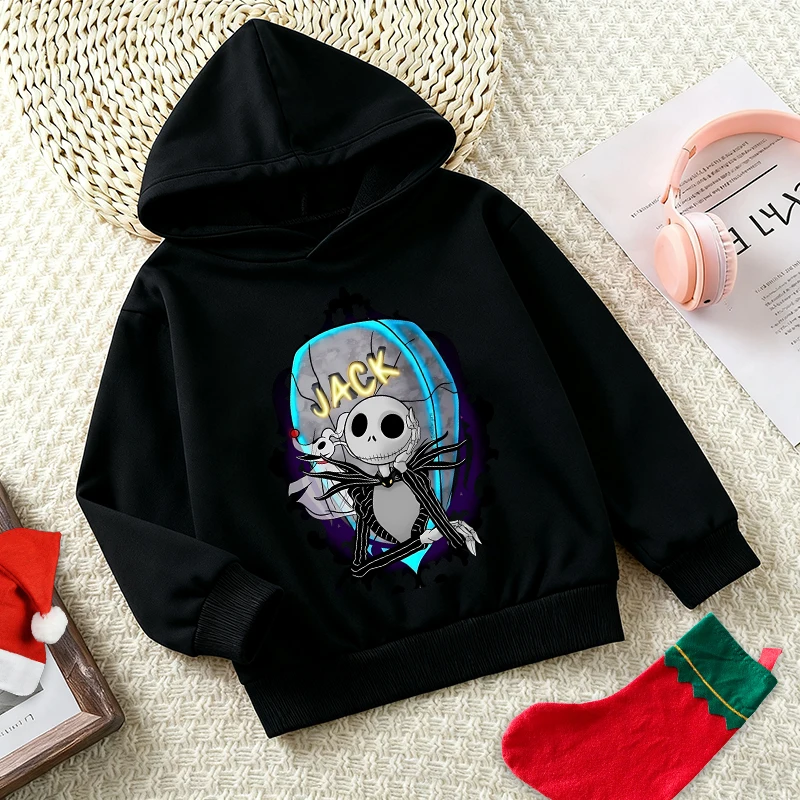 ديزني كابوس قبل عيد الميلاد الاطفال مقنعين البلوز الخريف الربيع لطيف أنيمي طباعة الصبي طويلة الأكمام البلوز ملابس كاجوال