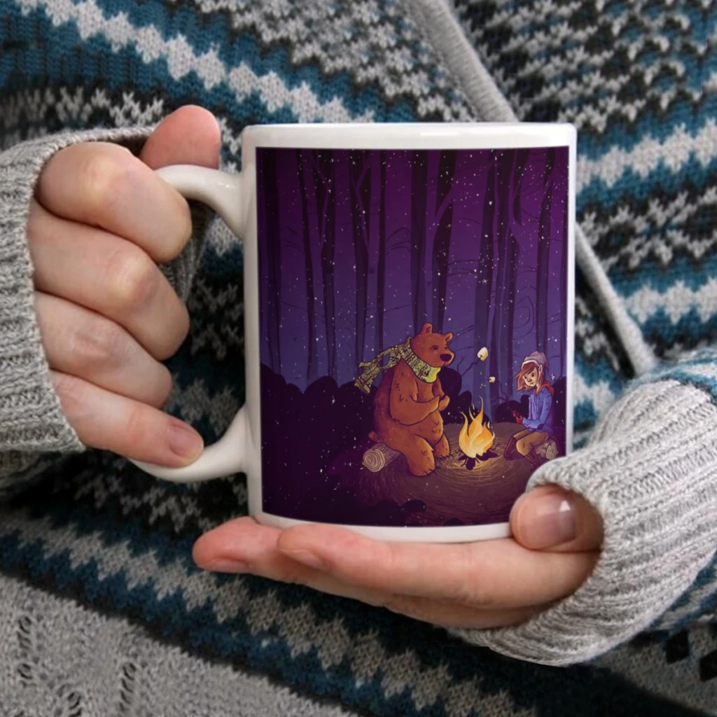 

CampfireCoffee Mug Tea Cup 11oz Coffee Cup Funny Birthday Ceramic Mug Personalized Cup