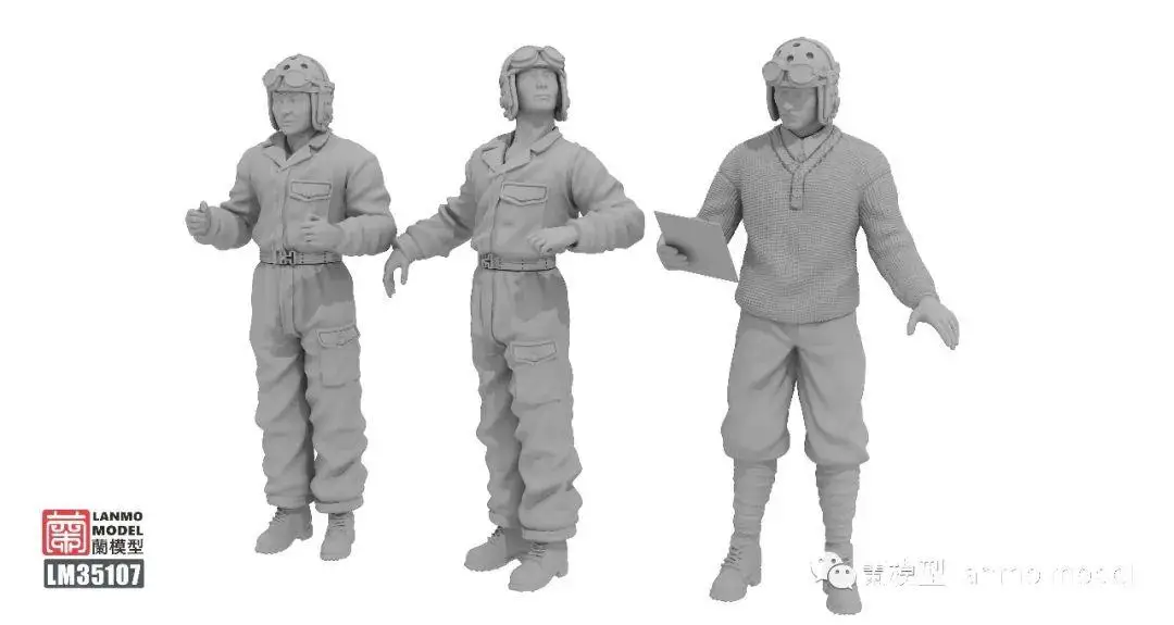 

LANMO MODEL LM-35107 1/35 M4A4 SHERMAN Soldiers Detail Up Parts 3D Printed Parts