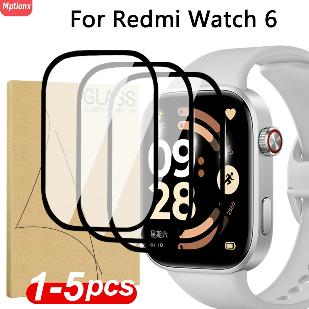 Screen Protector For Xiaomi Redmi Watch 6 Curved HD Anti-scratch Film Full Coverage Protective for Redmi Watch6 Film Accessories