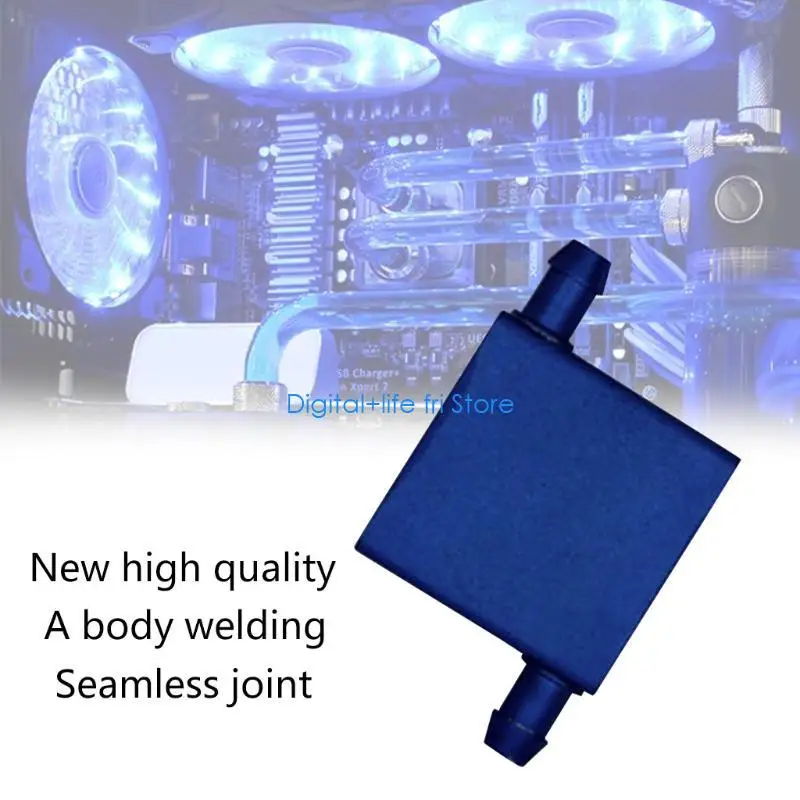 E06D 1.57x1.57x0.47in Aluminum Water Cooling Block for CPU Graphics Radiator Heatsink